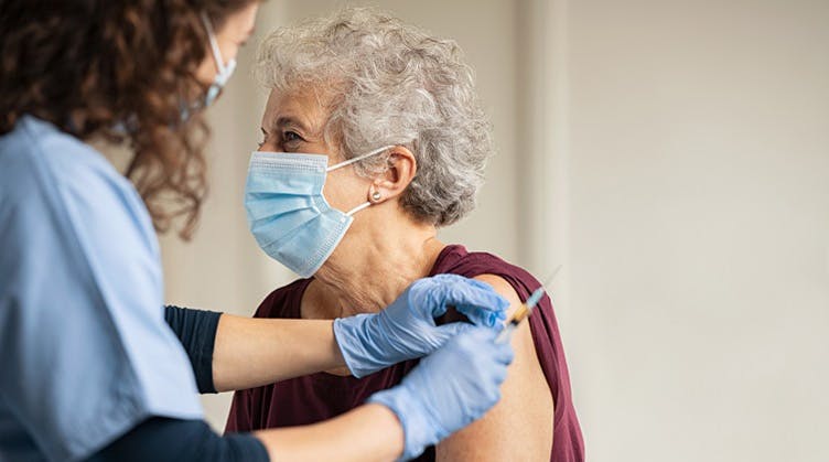 patient receiving vaccination